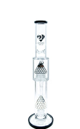 Diamond Glass - The Heizman 16" Bong with Matrix Percolator - Front View on White Background