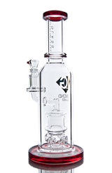 Diamond Glass Tokenator Bong with Hammer Head Percolator, 14mm Joint, Front View