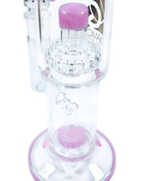 Diamond Glass - Top Shelf Pink Bong with Disc Percolator - Close-Up Side View