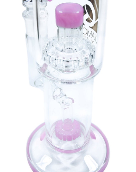 Diamond Glass - Top Shelf Pink Bong with Disc Percolator - Close-Up Side View