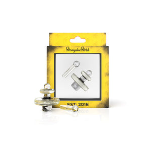 Honeybee Herb Opal Galaxy Stardust Terp Slurper Set on Display Packaging