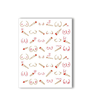 KKARDS Doobies & Boobies Card front view featuring playful illustrations, perfect for a cheeky gift