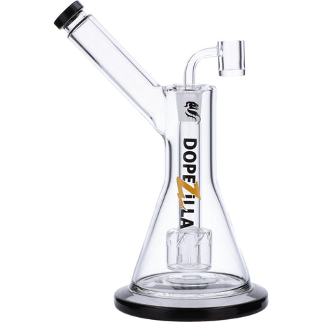 Dopezilla Basilisk 9" Clear Dab Rig with Hammer Head Percolator and Black Accents