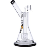 Dopezilla Basilisk 9" Clear and Purple Dab Rig with Hammer Head Percolator - Front View