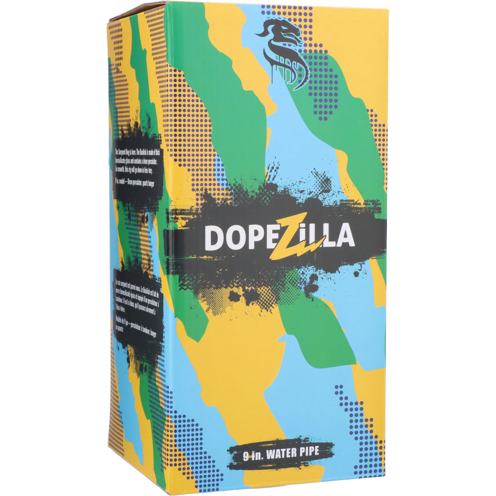 Dopezilla Basilisk 9" Dab Rig packaging box with vibrant graphics on white background