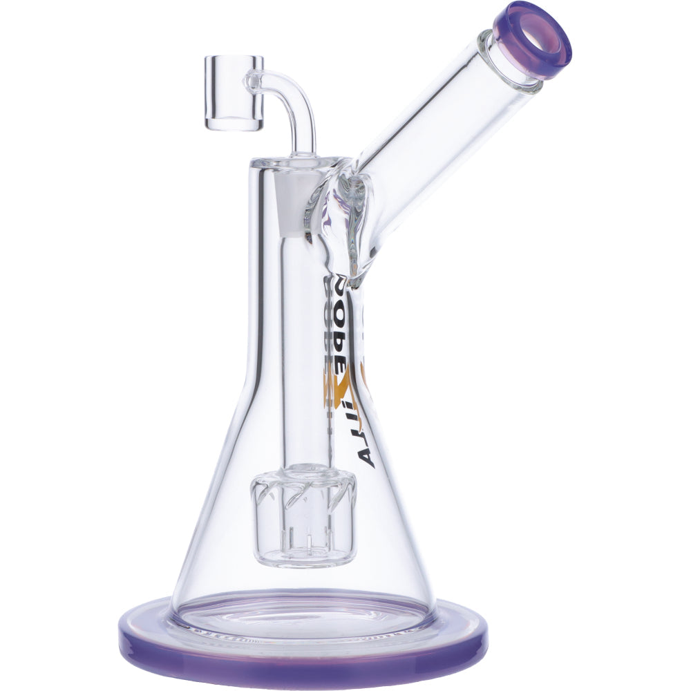 Dopezilla Basilisk 9" Clear Dab Rig with Purple Accents and Hammer Head Percolator