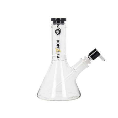 Dopezilla Chimera 8" Black Beaker Water Pipe for Dry Herbs, 45 Degree Joint, Borosilicate Glass
