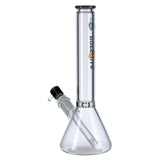 Dopezilla Chimera Clear Glass Beaker Water Pipe, 45 Degree Joint, Front View