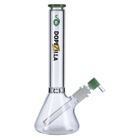Dopezilla Chimera Beaker Water Pipe in Mint Green, 12 inch, Front View with 45 Degree Joint