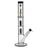 Dopezilla Hydra 16" Straight Water Pipe in Black, Front View with Tree Percolator and Glass on Glass Joint