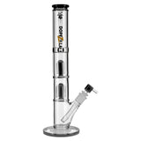 Dopezilla Hydra Straight Water Pipe with Tree Percolator, 16" Height, Front View on White Background