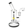 DOPEZILLA LYCAN 9" Black Dab Rig with Beaker Design, 90 Degree Joint, and Quartz Banger - Front View
