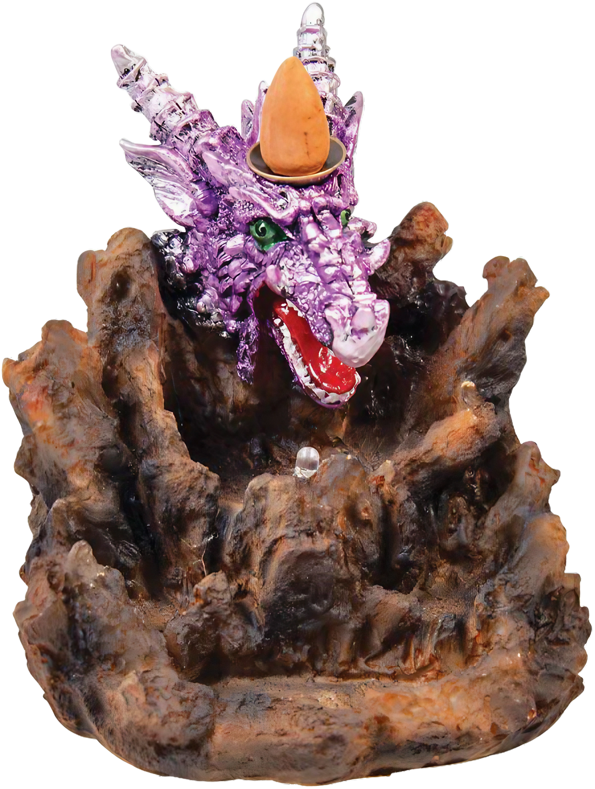 Dragon Backflow Incense Burner with LED feature, showcasing mystical design and vibrant colors