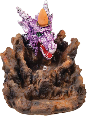 Dragon Backflow Incense Burner with LED feature, showcasing mystical design and vibrant colors