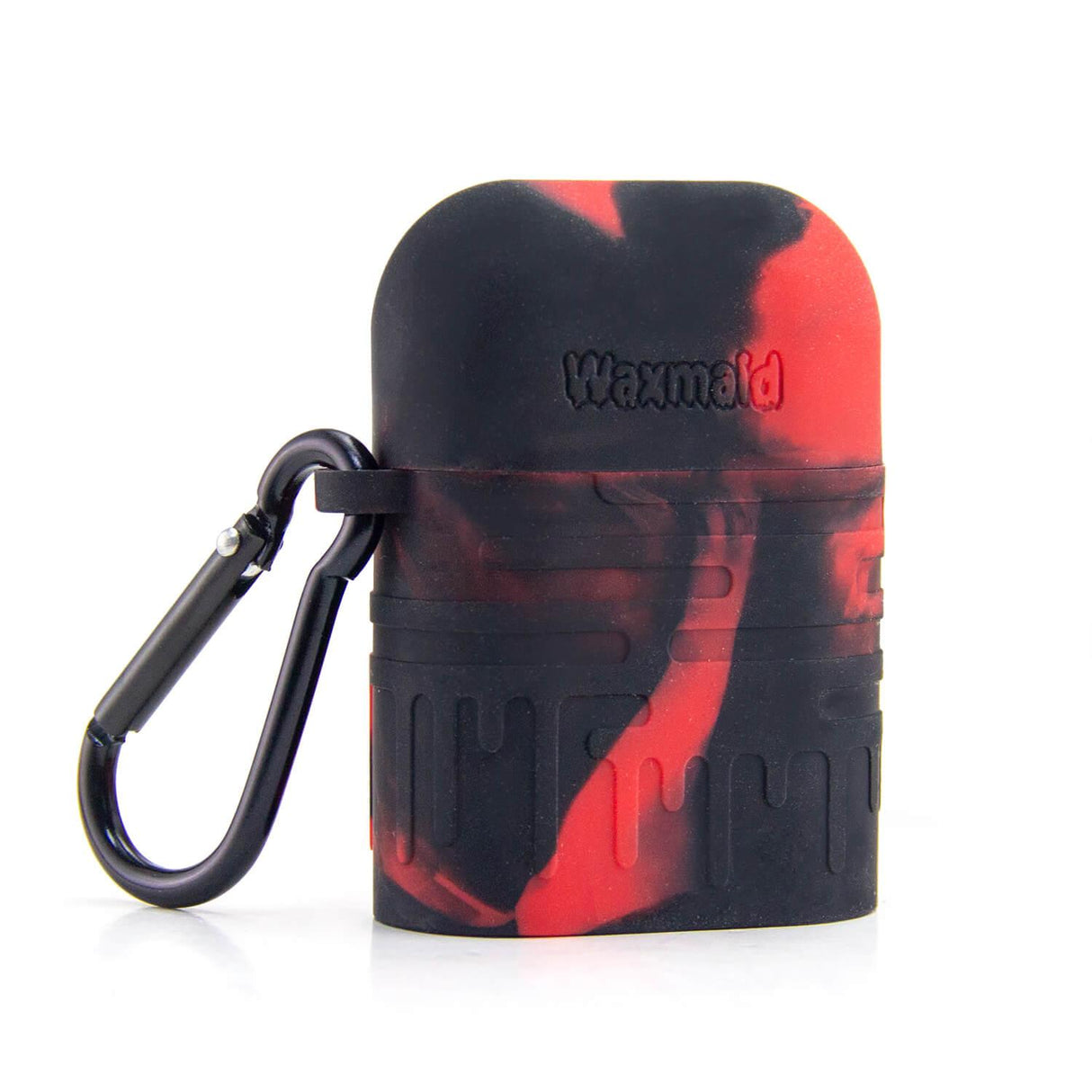 PILOT DIARY Silicone Dugout with One Hitter in Red/Black with Carabiner Clip - Front View