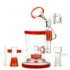 EVOLUTION Dust Devil 7" Dab Rig in Red with Quartz Banger and Borosilicate Glass