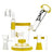 EVOLUTION Dust Devil 7" Dab Rig in Yellow with Borosilicate Glass, Quartz Banger, Front View