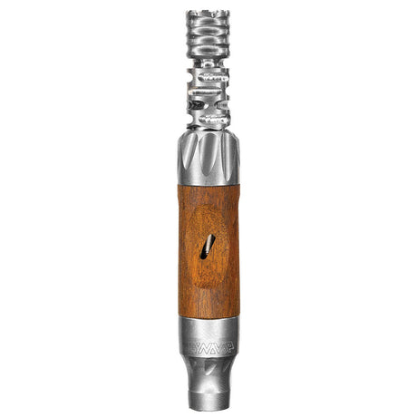 DynaVap The VonG 2021 VapCap, Titanium and Wood, 92mm, Front View on White Background