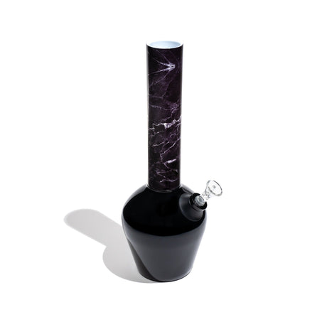 Chill Mix & Match Series Bong with Gloss Black Base and Marble Pattern Neck - Top View