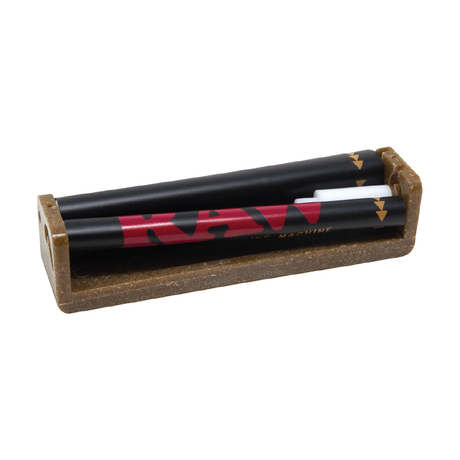 RAW Hemp Plastic 2-Way Roller for easy joint rolling, 70mm size, angled view on white background