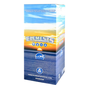 Elements Kingsize Rice Pre-Rolled Cones Bulk Pack angled front view on white background
