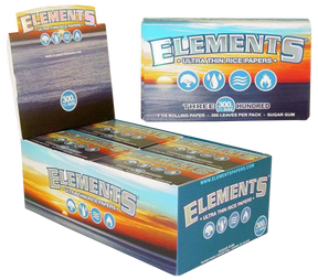 Elements Ultra Thin Rice Rolling Papers 1 1/4" size, 20 pack display box