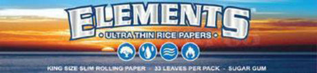 Elements Ultra Thin Kingsize Slim Rice Rolling Papers, 50 Pack Front View