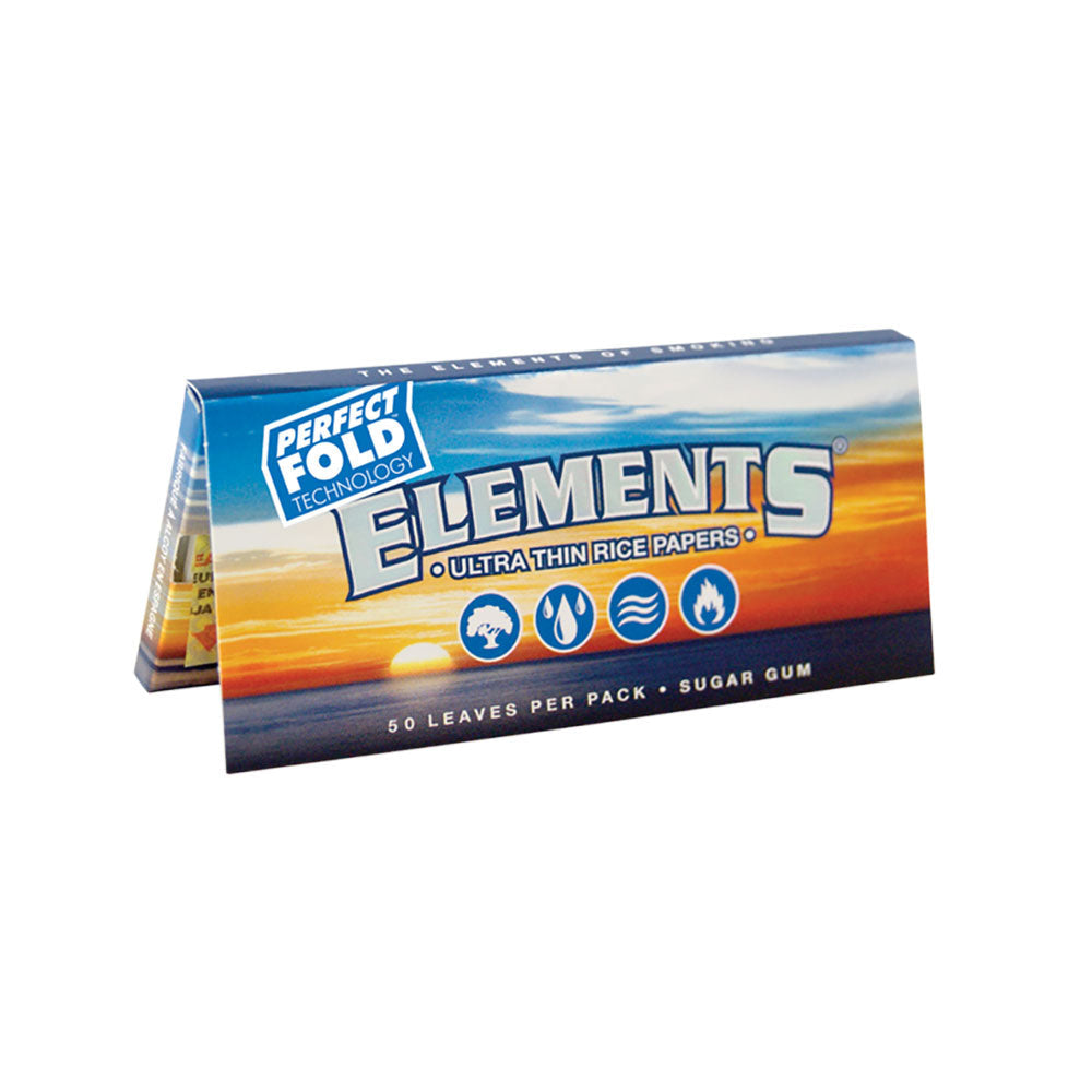 Elements Ultra Thin Perfect Fold Rice Rolling Papers - 25 Pack – DankGeek
