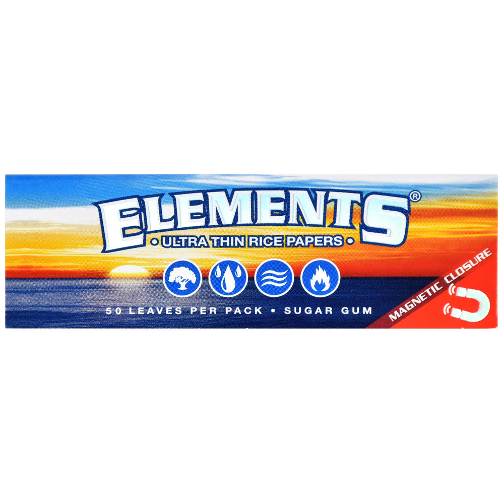  Elements King Size Slim Ultra Thin Rice Rolling Paper Full Box  of 50 Packs : Health & Household