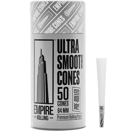 Empire Rolling Papers Ultra Smooth Pure White Cones 50 Pack Front View