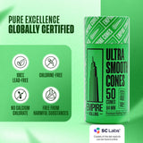 Empire Rolling Papers Ultra Smooth Green Cones 50 Pack, Chlorine-Free, Front View