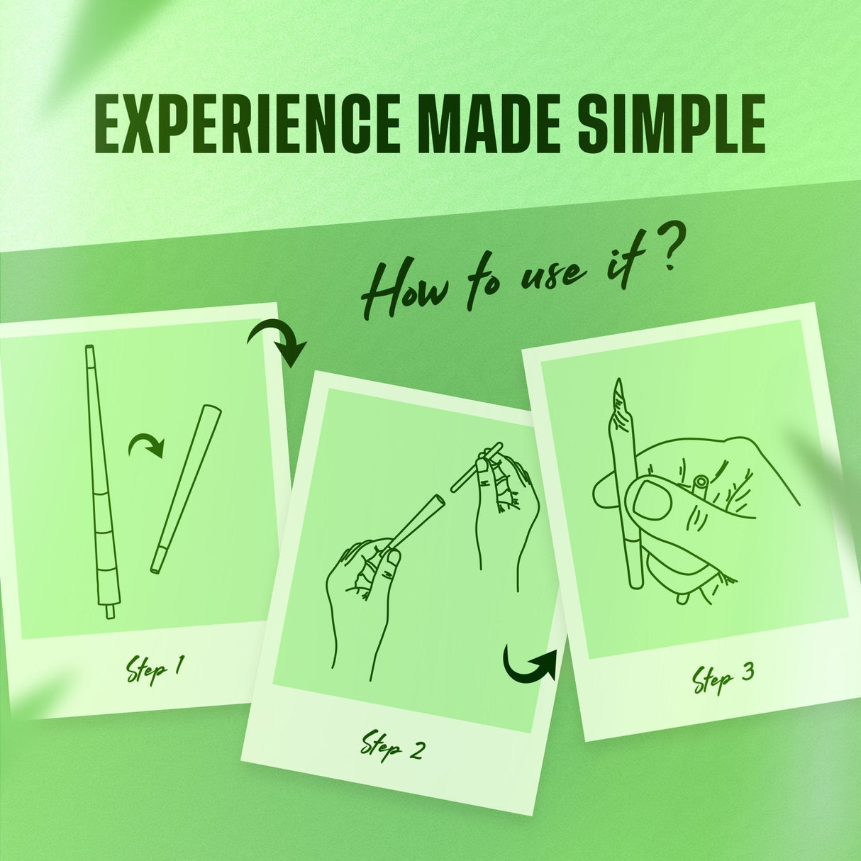 Empire Rolling Papers Ultra Smooth Hemp Cones instructions, three-step visual guide