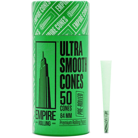 Empire Rolling - Ultra Smooth Green Cones 50 Pack, Front View with Single Cone