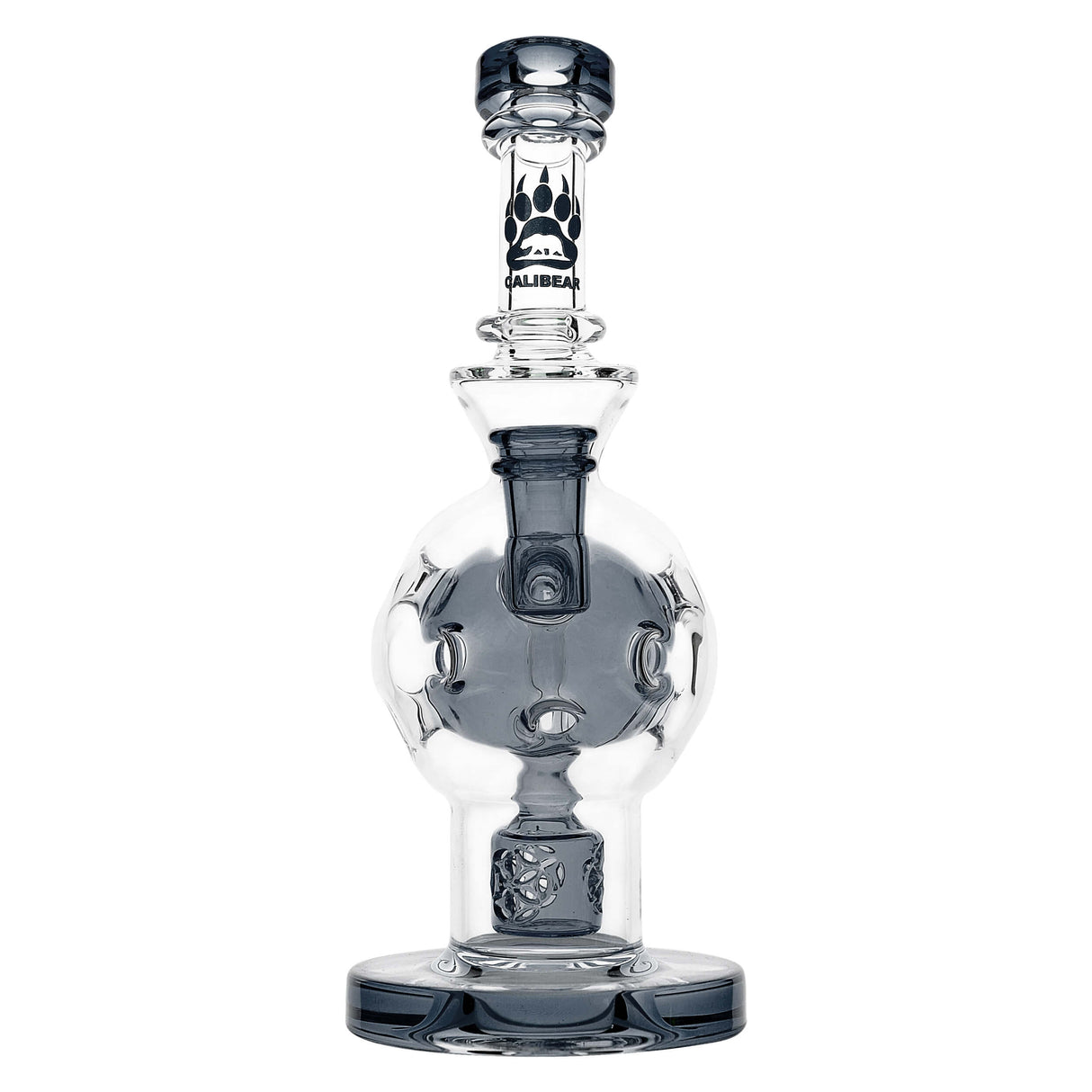 Calibear Exosphere Dab Rig with Beaker Design in Clear Glass - Front View