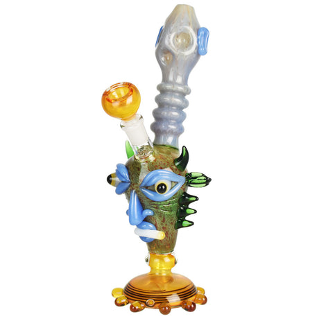 Extraterrestrial Stoner Water Pipe with Borosilicate Glass, 10.25" tall, Front View