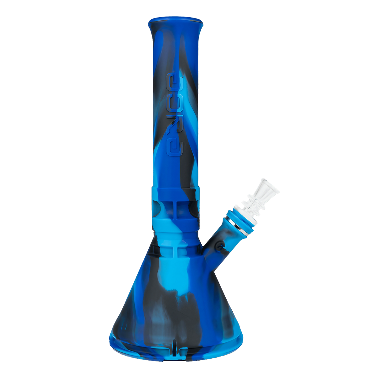 Eyce Beaker Silicone Bong in Blue - Durable, Easy to Clean, Front View