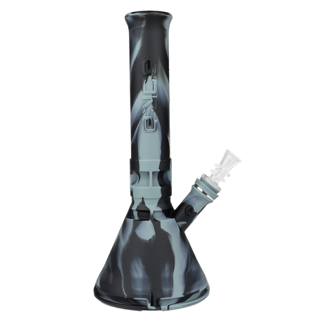 Eyce Beaker Silicone Bong in Charcoal Color - Front View with Removable Bowl