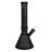 Eyce Beaker in Solid Black, Silicone Bong with Durable Design, Front View on White Background