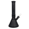 Eyce Beaker in Solid Black, Silicone Bong with Durable Design, Front View on White Background