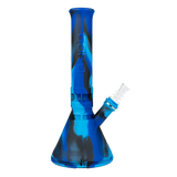 Eyce Beaker in Winter variant, durable silicone bong with deep bowl, front view on white background