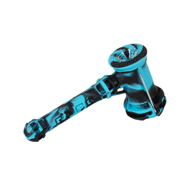 EYCE Silicone Hammer Bubbler in Teal - Durable, Portable Design with Deep Bowl