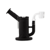 Eyce Sidecar Silicone Dab Rig in Black with 90 Degree Quartz Banger, Honeycomb Percolator, and Portable Design