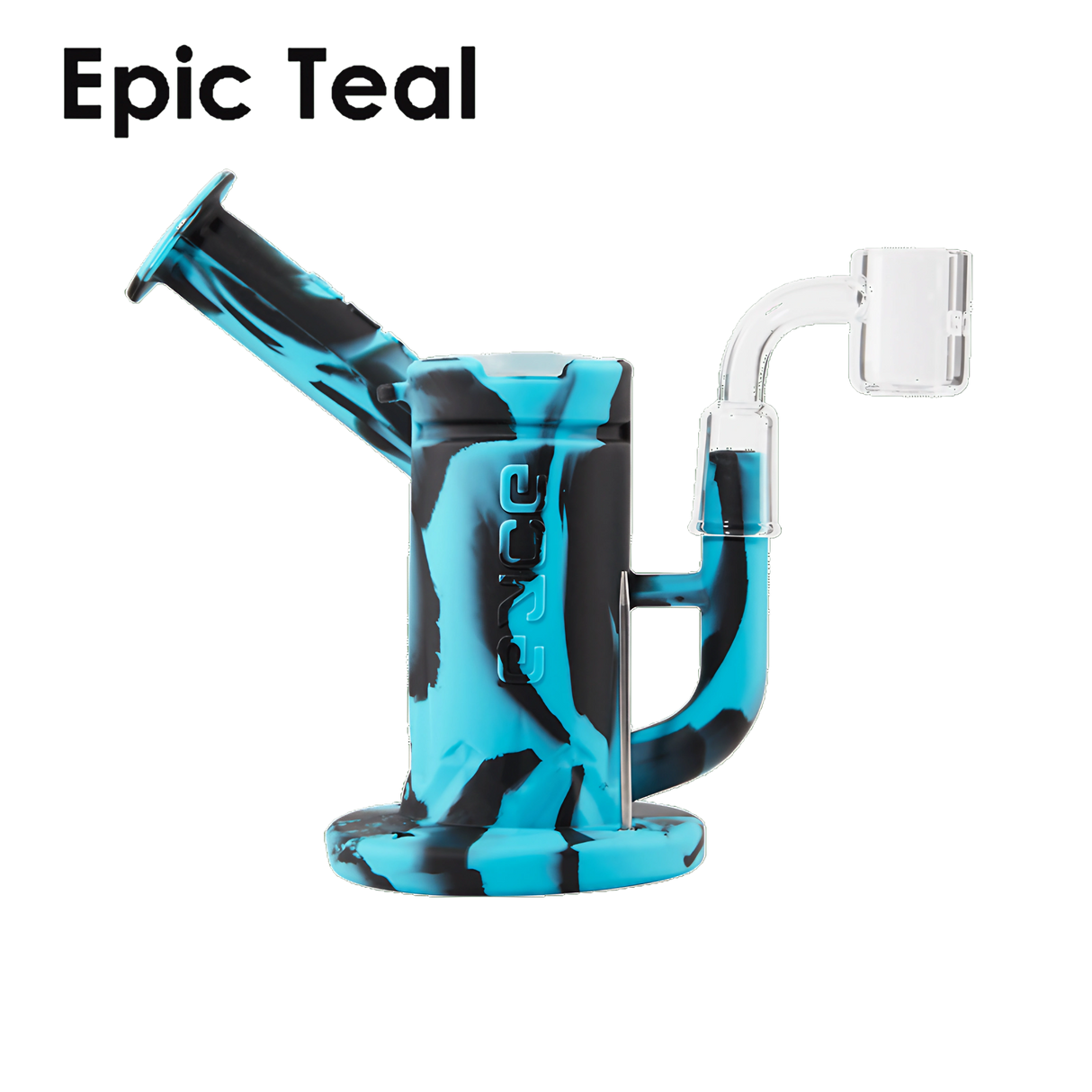 EYCE Sidecar Rig in Teal with Honeycomb Percolator and 14mm Joint - Durable Silicone