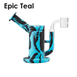 EYCE Sidecar Rig in Teal with Honeycomb Percolator and 14mm Joint - Durable Silicone
