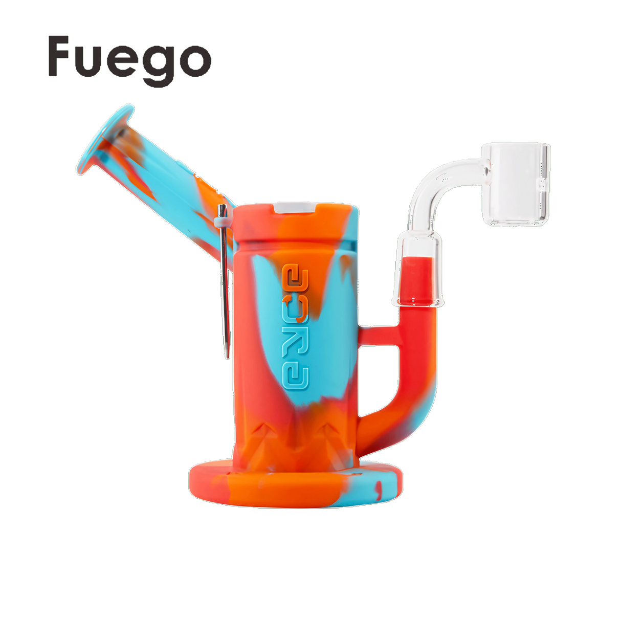 EYCE Silicone Sidecar Rig in Fuego with Honeycomb Percolator and 14mm Joint