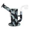 Eyce Sidecar Dab Rig in Smoke Black with Honeycomb Percolator and Quartz Banger - Angled Side View