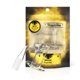 Honeybee Herb Bangers Yellow Line, 14MM-90 Degree Flat Top Quartz Banger on Packaging
