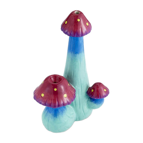 Fairytale Mushroom Ceramic Hand Pipe with Deep Bowl - Front View