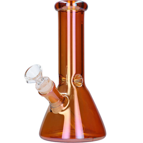 Famous 8" Fumed Glass Beaker Water Pipe by Famous Brandz, Lava variant, 45-degree joint