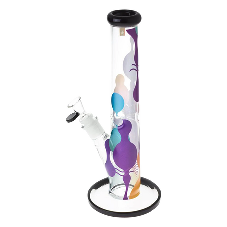 Famous Brandz "Panorama" 12" Straight Tube Bong with Slit-Diffuser Percolator Side View